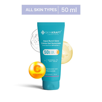 Aqua Burst Glow Créme Gel Sunscreen SPF 50 PA+++ For All Skin Types