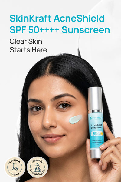 AcneShield Sunscreen SPF 50 PA++++ With 4% Niacinamide & 1% Salicylic Acid