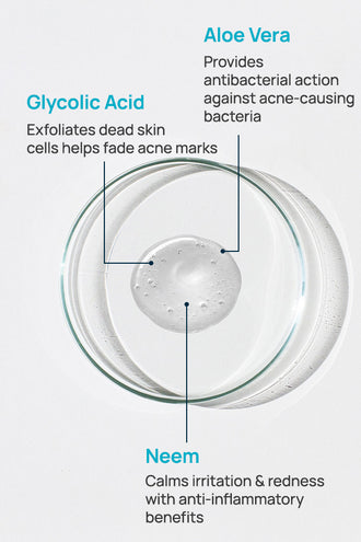 AcneShield Facial Cleanser With 0.1% Glycolic Acid & 0.1% Neem