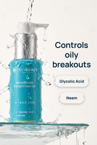 AcneShield Facial Cleanser With 0.1% Glycolic Acid & 0.1% Neem