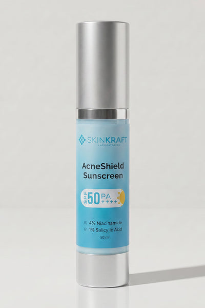 AcneShield Sunscreen SPF 50 PA++++ With 4% Niacinamide & 1% Salicylic Acid