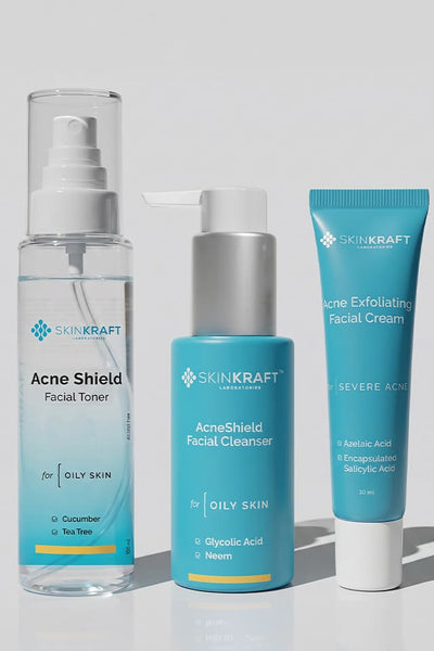 AcneShield Soothing Regimen With Toner, Cleanser & Acne Cream