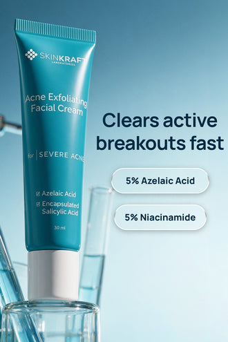 Acne Exfoliating Facial Cream With 5% Azelaic Acid & 5% Niacinamide