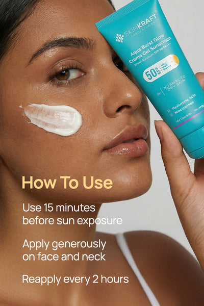 Aqua Burst Glow Créme Gel Sunscreen SPF 50 PA+++ For All Skin Types