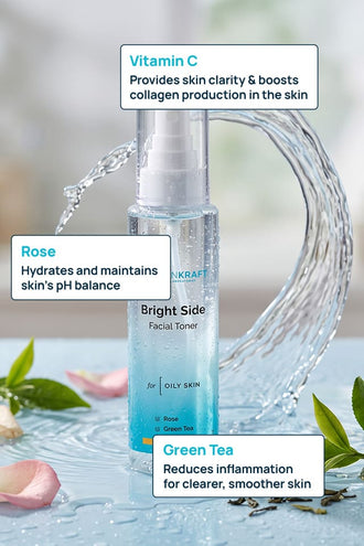 Bright Side Facial Toner With 0.1% Rose & 0.1% Green Tea