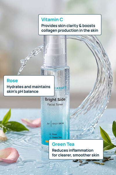 Bright Side Facial Toner With 0.1% Rose & 0.1% Green Tea
