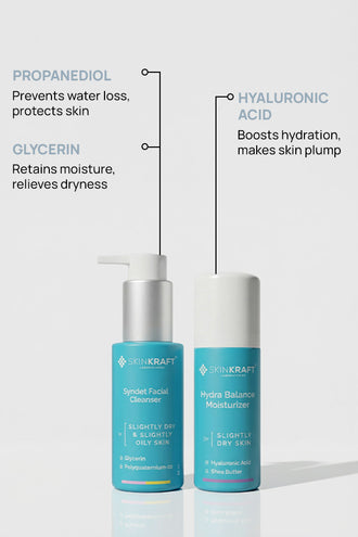 Hydration Combo With 0.1% Hyaluronic Acid and 15% Glycerin For Dry Skin