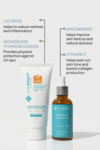 Glow Protection Combo With 5% Niacinamide and Titanium Dioxide For Sensitive Skin