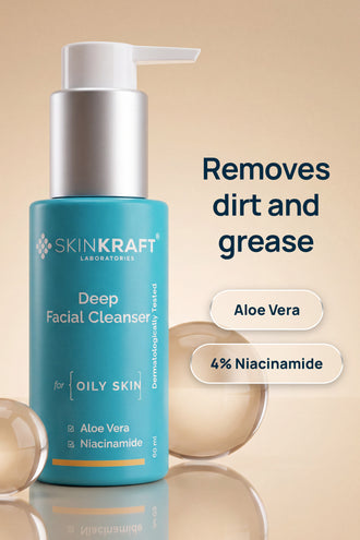 Deep Facial Cleanser With 0.1% Aloe Vera & 4% Niacinamide