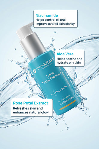 Deep Facial Cleanser With 0.1% Aloe Vera & 4% Niacinamide