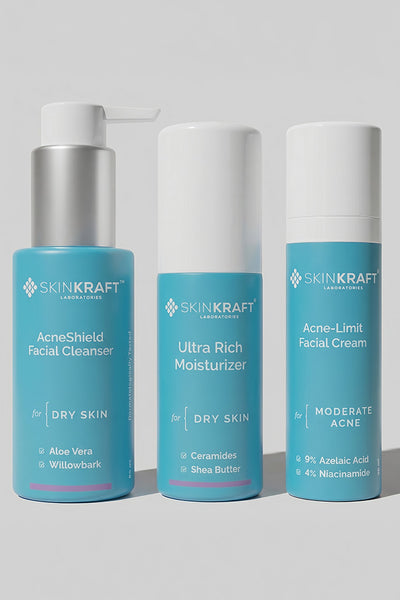 AcneShield Dry Skin Regimen With Cleanser, Moisturizer & Cream