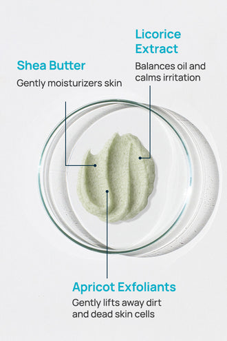 De-Grease Mattifying Face Scrub With Shea Butter & Apricot Exfoliants