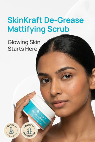 De-Grease Mattifying Face Scrub With Shea Butter & Apricot Exfoliants