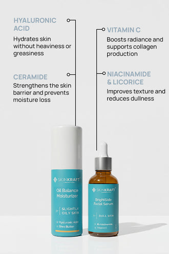 Glow Balance Combo With 0.1% Shea Butter and 5% Niacinamide For Oily Skin