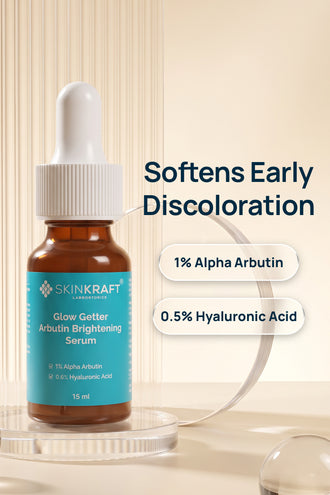 Glow Getter Arbutin Brightening Serum With 1% Alpha Arbutin & 0.5% Hyaluronic Acid