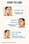 Brightside Night Regimen With Night Cream, Cleanser & Serum