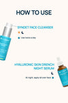 Hyaluronic Skin Drench Night Regimen With Serum & Cleanser