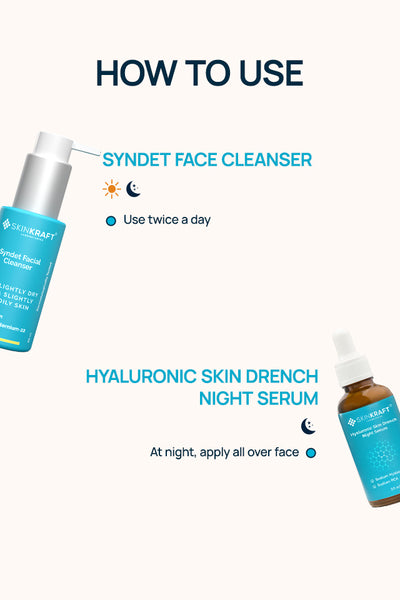 Hyaluronic Skin Drench Night Regimen With Serum & Cleanser