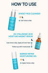 Hyaluronic Acid Moisture Magnet Regimen With Serum, Cleanser & Moisturizer