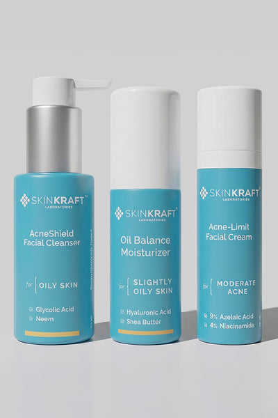 AcneShield Oily Skin Regimen With Cleanser, Moisturizer & Night Serum