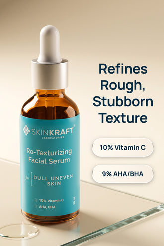 Re-Texturizing Facial Serum With 10% Vitamin C & 9% AHA BHA