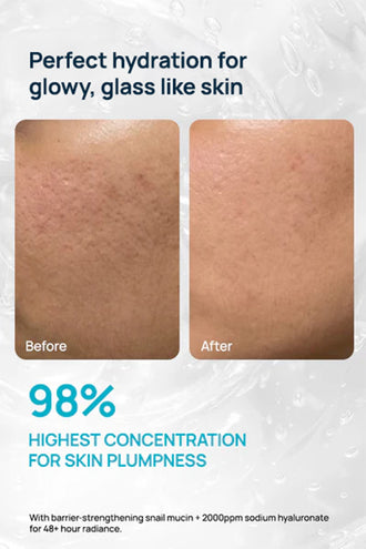Advanced 98% Snail Mucin Hydrating Regimen With Serum, Cleanser & Sunscreen