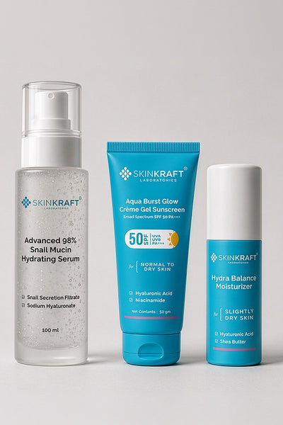 Advanced 98% Snail Mucin Hydrating Regimen With Serum, Cleanser & Sunscreen