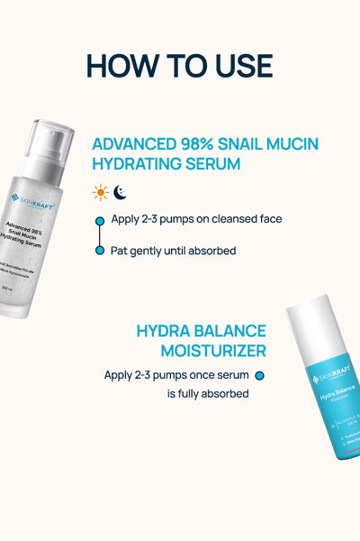 Advanced 98% Snail Mucin Hydrating Regimen With Serum & Cleanser