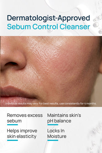 Sebum Control Face Cleanser With 4% Niacinamide & 10% Glycerin