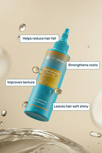 Strengthen & Restore Hairfall Oil With 1% Hibiscus & 0.2% Ylang Ylang