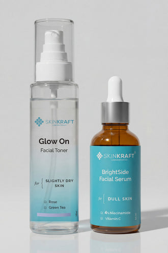 Glow Renewal Combo With 5% Niacinamide and 1% Vitamin C For Dry Skin