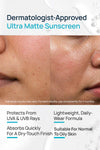 Ultra Matte Sheer Crème Gel SPF 40 PA+++ Sunscreen With 0.5% Vitamin C