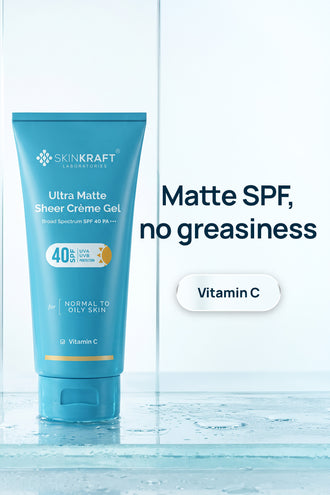 Ultra Matte Sheer Crème Gel SPF 40 PA+++ Sunscreen With 0.5% Vitamin C