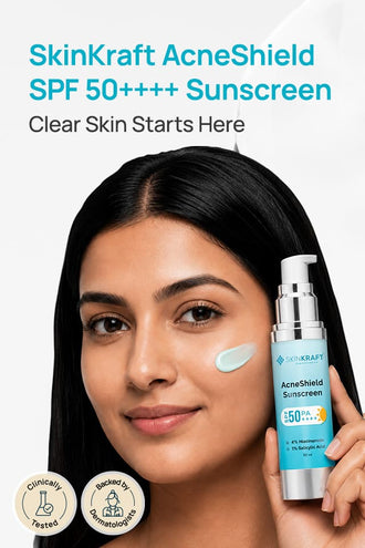AcneShield Sunscreen SPF 50 PA++++ With 4% Niacinamide & 1% Salicylic Acid