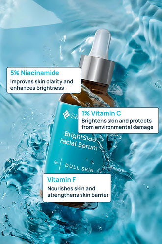 BrightSide Facial Glow Serum With 5% Niacinamide & 1% Vitamin C