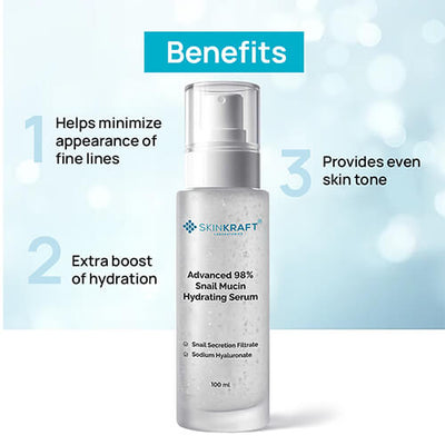 SkinKraft Advanced 98% Snail Mucin Hydrating Serum