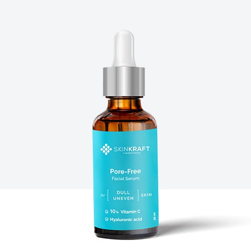 Pore-Free Facial Serum With 10% Vitamin C & Hyaluronic Acid
